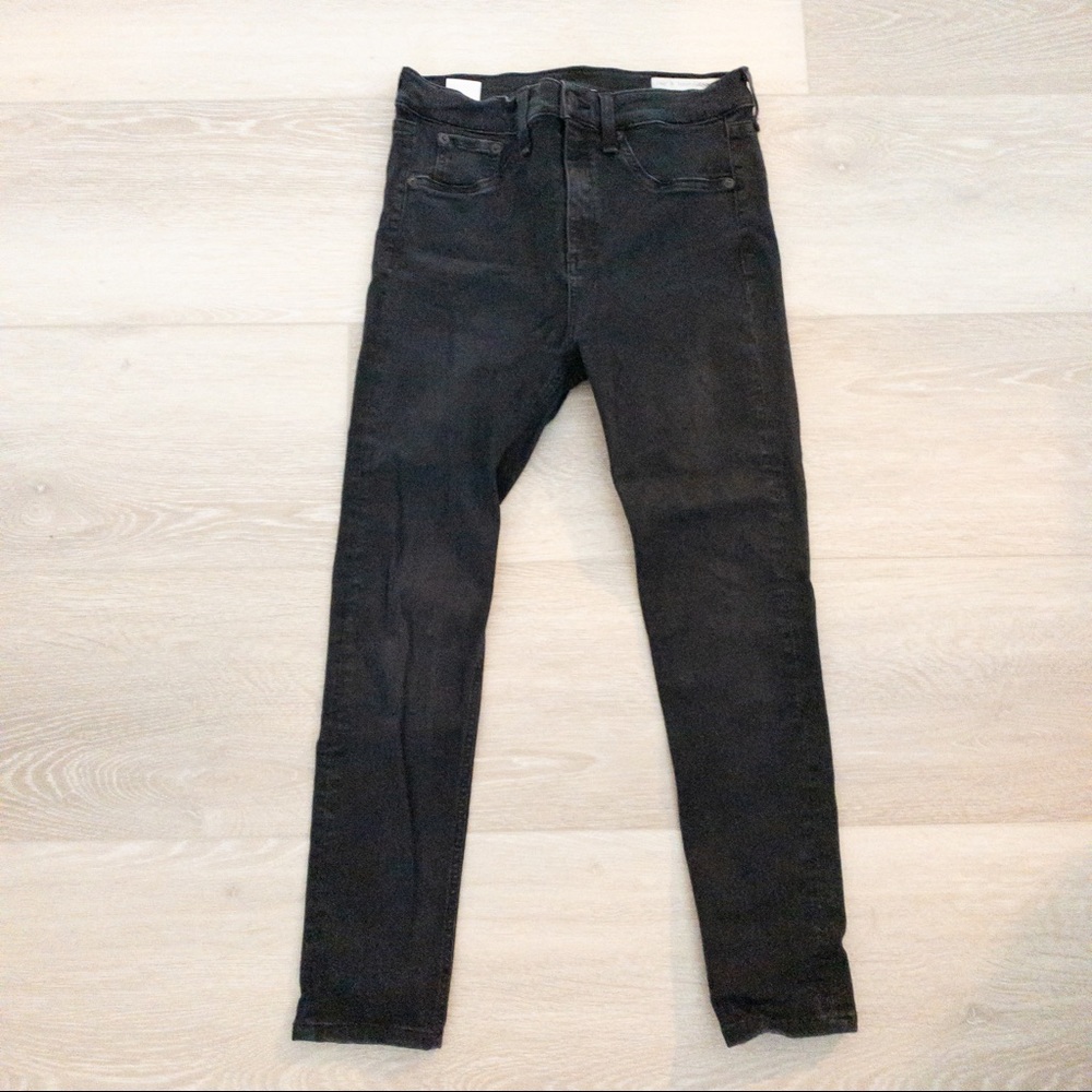 rag & bone washed black high rise legging jean, 30